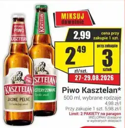 Delikatesy Sezam Piwo Kasztelan* oferta