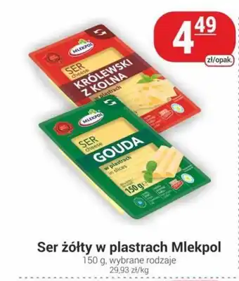 Ser żółty w plastrach Mlekpols