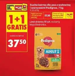Biedronka Sucha karma dla psa z wołowiną i warzywami Pedigree, 7 kg oferta