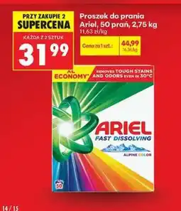 Biedronka Proszek do prania Ariel, 50 prań, 2,75 kg oferta