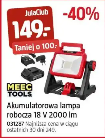 Akumulatorowa lampa robocza 18 V 2000 lm