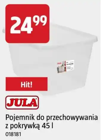 Jula Pojemnik do przechowywania z pokrywką 45 l oferta
