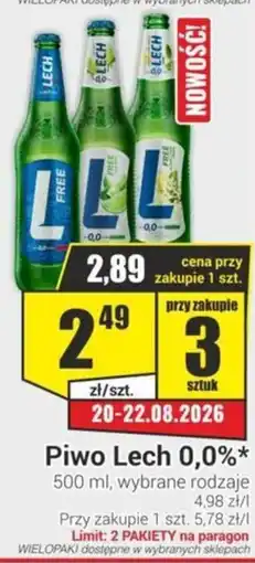 Delikatesy Sezam Piwo Lech 0,0% oferta
