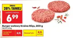 Biedronka Burger wołowy Kraina Mięs 200 g oferta