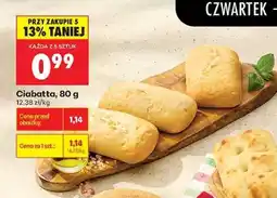 Biedronka Ciabatta 80 g oferta