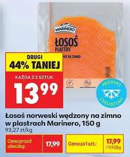 Biedronka Łosoś norweski wędzony na zimno w plastrach Marinero, 150 g oferta