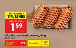 Biedronka Ciastko duet truskawkowy 94 g oferta