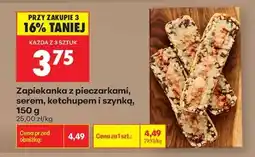 Biedronka Zapiekanka z pieczarkami , serem ketchupem i szynką , 150 g oferta