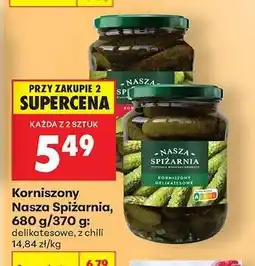 Biedronka Korniszony Nasza Spiżarnia, 680 g/370 g oferta