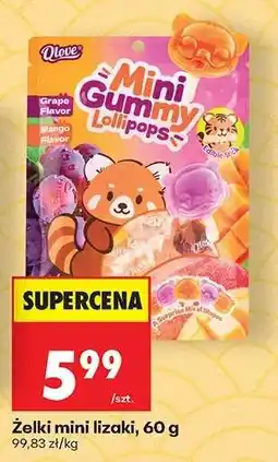 Biedronka Żelki mini lizaki, 60 g oferta
