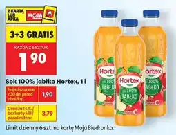 Biedronka Sok 100% jabłko Hortex, 1 l oferta