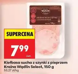 Biedronka Kiełbasa sucha z szynki z pieprzem Kraina Wędlin Select, 150 g oferta