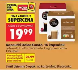 Biedronka Kapsułki Dolce Gusto, 16 kapsułek oferta