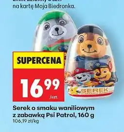 Biedronka Serek o smaku waniliowym z zabawką Psi Patrol , 160 g oferta