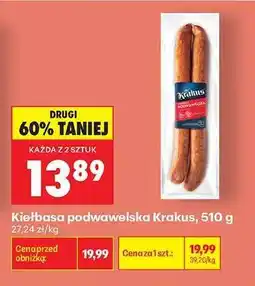 Biedronka Kiełbasa podwawelska Krakus, 510 g oferta