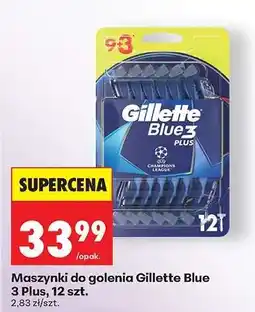 Biedronka Maszynki do golenia Gillette Blue 3 Plus, 12 szt oferta
