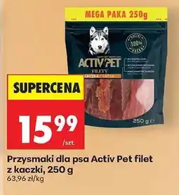Biedronka Przysmaki dla psa Activ Pet filet z kaczki, 250 g oferta
