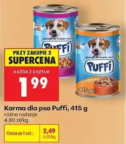 Biedronka Karma dla psa Puffi, 415 g oferta