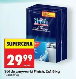 Biedronka Sól do zmywarki Finish, 2x1,5 kg oferta