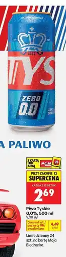 Biedronka Piwo Tyskie 0,0%, 500 ml oferta