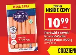 Biedronka Parówki z szynki Kraina Wędlin Mega Paka, 500 g oferta