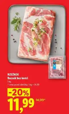 Lidl RZEŹNIK Boczek bez kości oferta
