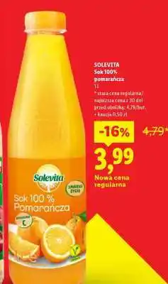 Lidl Solevita Sok 100% pomarańcza oferta