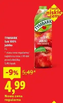 Lidl TYMBARK Sok 100% jabłko oferta