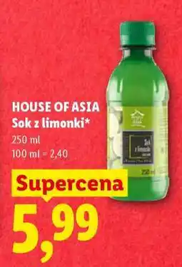 Lidl HOUSE OF ASIA Sok z limonki oferta