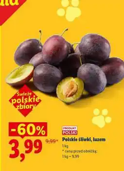 Lidl Polskie śliwki, luzem oferta