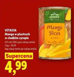 Lidl VITASIA Mango w plastrach, w słodkim syropie oferta