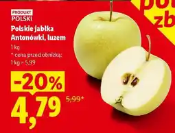 Lidl Polskie jabłka Antonówki, luzem oferta