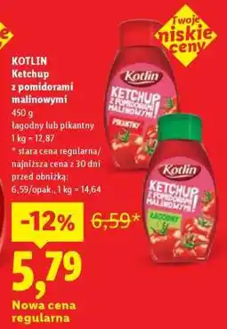 Lidl KOTLIN Ketchup z pomidorami malinowymi oferta