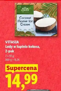 Lidl VITASIA Lody w łupinie kokosa, 2-pak oferta