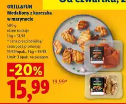 Lidl GRILL&FUN Medaliony z kurczaka w marynacie oferta
