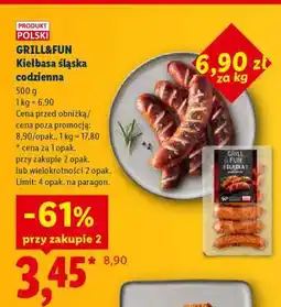 Lidl GRILL&FUN Kiełbasa śląska codzienna oferta