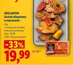 Lidl GRILL&FUN Zestaw wieprzowy w marynacie oferta