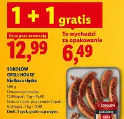 Lidl SOKOŁÓW GRILL HOUSE Kiełbasa śląska oferta