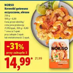 Lidl Norso Krewetki gotowane oczyszczone, obrane oferta