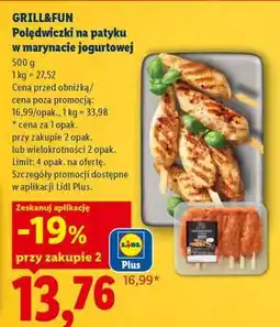 Lidl GRILL&FUN Polędwiczki na patyku w marynacie jogurtowej oferta