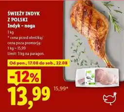 Lidl ŚWIEŻY INDYK Z POLSKI Indyk – noga oferta