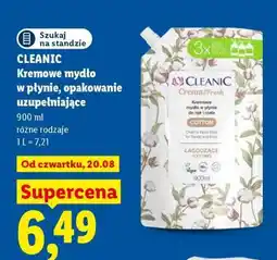 Lidl CLEANIC Kremowe mydło w płynie, opakowanie uzupełniające oferta