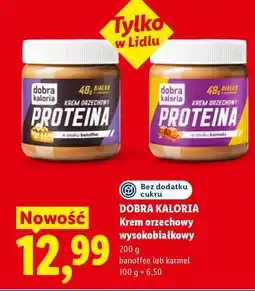 Lidl DOBRA KALORIA Krem orzechowy, wysokobiałkowy oferta
