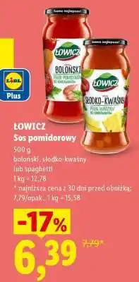 Lidl ŁOWICZ Sos pomidorowy oferta