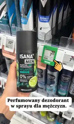Rossmann Dezodorant spray Isana Men Atlantic Breeze oferta