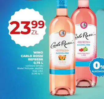 Wino bezalkoholowe Carlo Rossi Refresh Peach
