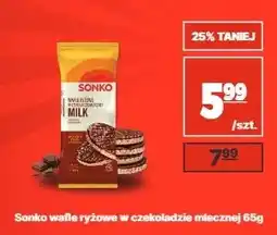 API MARKET Wafle ryżowe w czekoladzie mlecznej Sonko oferta