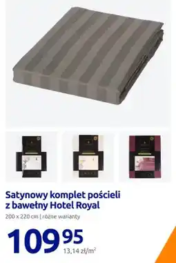 Action Satynowy komplet pościeli z bawełny Hotel Royal 200x220 cm oferta
