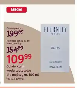 Rossmann Woda toaletowa dla mężczyzn Calvin Klein Eternity For Men Aqua oferta
