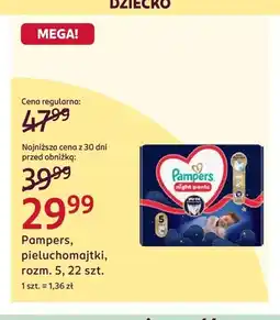Rossmann Pieluchomajtki Pampers Night Pants rozm. 5 oferta